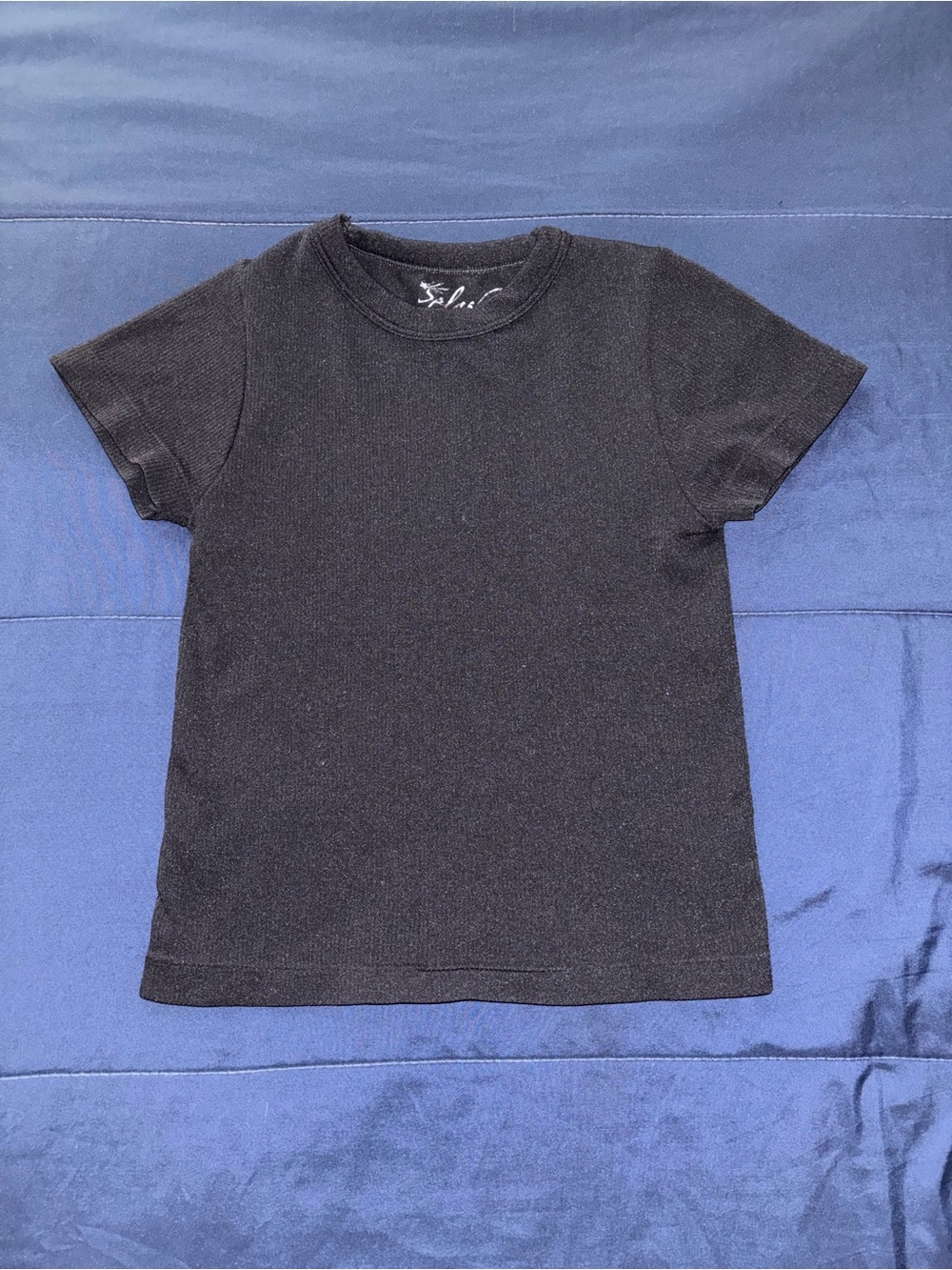 Black Short-Sleeve Baby Crewneck Tee